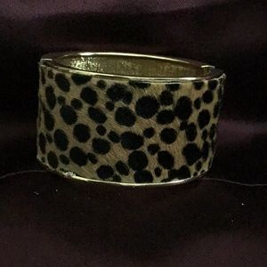 Leopard print cuff bracelet